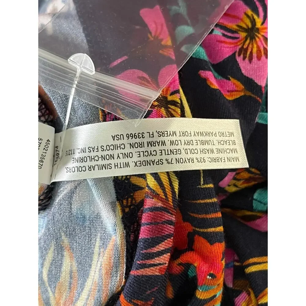 Size Small Soma Intimates Womens Pajama Top Button Up Tropical Nights Navy